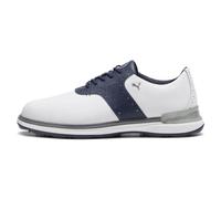 PUMA Avant, Golf Shoe Hombre, White-Deep Navy-Speed Blue, 41 EU