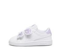 PUMA Baby Girl Smash 3.0 Bfly V Inf Zapatillas, White Vivid Violet Silver, 26 EU