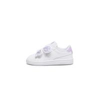 PUMA Baby Girl Smash 3.0 Bfly V Inf Zapatillas, White Vivid Violet Silver Purple Metallic, 24 EU
