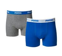 Puma Basic Boxer 2P, Calzoncillos para Niños, Azul (Blue/Grey (417)), 122-128 pack de 2