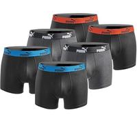 PUMA Calzoncillos tipo bóxer para hombre, 6 unidades, edición limitada, color negro, negro antracita, L