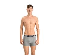 Puma Basic Trunk 2P Boxer Pantalones Cortos, Hombre, Basic Trunk 2P, Dark Grey Melange/Black, Extra-Large