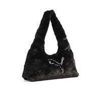 PUMA bolso de hombro Up Faux Fur Prism Bag Puma Black negro