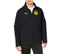 PUMA Borussia Dortmund All Weater Chubasquero, negro/amarillo, M, negro / amarillo