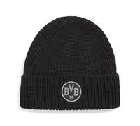 PUMA Borussia Dortmund Essentials Beanie - Gorro (talla única), color negro y gris medio