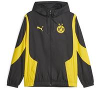PUMA Borussia Dortmund Prematch Chaqueta de chándal para hombre, negro/amarillo neón, S, amarillo