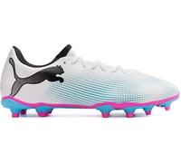 Puma - Bota de fútbol Future 7 Play FG/AG, Unisex, White-Black-Poison Pink, 9.5 UK