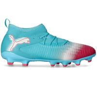 Puma - Bota de fútbol Future 8 Match Re-Charge FG/AG Niño, Unisex, Hero Blue-White-Sunset Pink, 5.5 UK