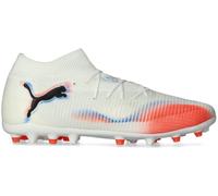 Puma - Bota de fútbol Future 8 Pro MG, Unisex, White-Puma Black-Glowing Red, 9.5 UK