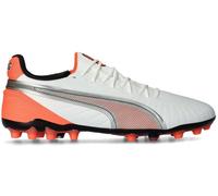 Puma - Bota de fútbol King Ultimate MG, Unisex, White-Silver-Glowing Red-Black, 6.5 UK