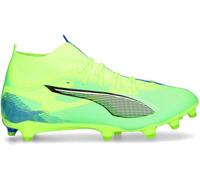 PUMA Ultra 5 Match+ FG/AG, Soccer Shoe Unisex Adulto, Fizzy Apple White-Bluemazing, 42 EU