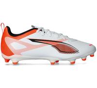 Puma - Bota de fútbol Ultra 5 Play FG/AG Niño, Unisex, White-White-Glowing Red, 4 UK