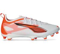 Puma - Bota de fútbol Ultra 5 Pro FG/AG Niño, Unisex, White-White-Glowing Red, 4 UK