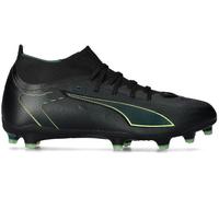 PUMA Ultra 6 Match+ FG/AG, Zapatillas de fútbol Unisex Adulto, Black Fizzy Light Green Terrain, 41 EU