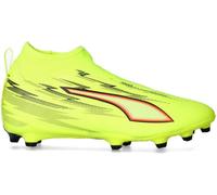 Puma - Bota de fútbol Ultra 6 Match+ LL FG/AG Niño, Unisex, Yellow Alert-Puma Black-Puma Silver-Glowing R, 4 UK