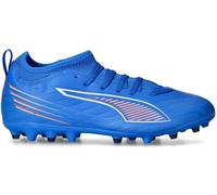 Puma - Bota de fútbol Ultra 6 Match MG Niño, Unisex, Ultra Blue-PUMA White-Glowing Red, 4.5 UK