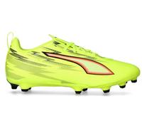 Puma - Bota de fútbol Ultra 6 Play FG/AG Niño, Unisex, Yellow Alert-Puma Black-Puma Silver-Glowing R, 5.5 UK