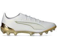 Puma - Bota de fútbol Ultra 6 Ultimate AG, Unisex, White-Metallic Gold-Black, 9 UK