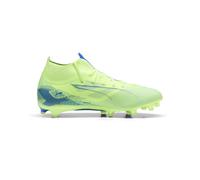 PUMA Ultra 5 Match+ FG/AG, Soccer Shoe Unisex Adulto, Fizzy Apple White-Bluemazing, 41 EU