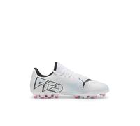 PUMA Future 7 Play MG JR, Soccer Shoe, White Black-Poison Pink, 28 EU