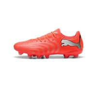 PUMA Future 9 Play FG/AG - Tenis de fútbol Unisex, Color Rojo, Blanco, Negro y Plateado, Talla 7 de Reino Unido, Rojo Brillante Puma Blanco Puma Negro Puma Plata, 40.5 EU