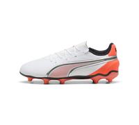 PUMA Botas de fútbol juveniles KING MATCH FG/AG, Calzado, Blanco, 34