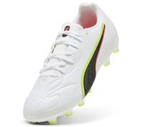 PUMA Botas de fútbol KING 20 MATCH FG/AG juveniles, Calzado, Blanco, 34.5 34.5