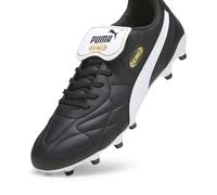 PUMA King Top FG/AG, Soccer Shoe Unisex Adulto, Black White Gold, 39 EU
