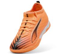 PUMA Ultra 6 Match It + Mid Jr, Zapatillas de fútbol, Heat Fire Negro Rojo Brillante, 34.5 EU