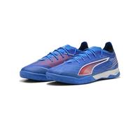 PUMA Botas de fútbol Sala Ultra 6 Pro Court Unisex 44.5, Ultra Blue White Glowing Red