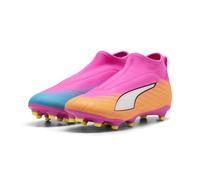 PUMA Botas de fútbol sin cordones ULTRA 6 MATCH+ FG/AG juveniles, Calzado, Rosa, 36
