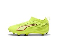 PUMA Ultra 6 Match FG/AG JR - Tenis de fútbol, Color Amarillo Alerta, Negro, Rojo Brillante, Lima exprimida, Talla 10 de Reino Unido, Yellow Alert Puma Black Glowing Red Lime Squeeze, 28 EU