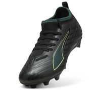 PUMA Ultra 6 Match FG/AG JrSoccer - Tenis Unisex para niños, Puma Black Fizzy Light Green Terrain, 32.5 EU