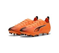 PUMA Ultra 6 Pro FG/AG Jr, Zapatillas de fútbol, Heat Fire Negro Rojo Brillante, 36 EU