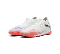 PUMA Future 8 Match It, Zapatillas de fútbol Unisex Adulto, Blanco Negro Rojo Luminoso, 46 EU