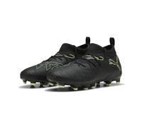 Puma Botas de fútbol Unisex para niños Future 8 Match FG/AG Jr, Puma Black Fizzy Light Green Terrain, 35 EU