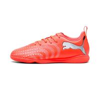 PUMA Botas de fútbol Unisex para niños Future 9 Play It Jr, Glowing Red White Black Silver, Glowing Red PUMA Blanco PUMA Negro PUMA Plata, 29 EU