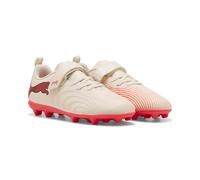PUMA Botas de fútbol FUTURE 9 PLAY FG/AG para niños, Calzado, Beige, 33