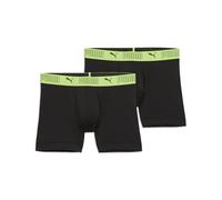 PUMA Bóxer Sport de Microfibra Hombre (Paquete de 2) S, Black/Yellow