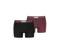 PUMA Boxershorts para hombre con cinturilla de malla, paquete de 2 rojo oscuro | XL