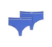 PUMA Braguitas brasileñas de cintura alta para mujer (paquete de 2), Ropa, Azul, S