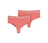 PUMA Braguitas brasileñas de cintura alta para mujer (paquete de 2), Ropa, Rosa, M