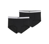 PUMA Braguitas hipster de cintura alta para mujer (pack de 2), Ropa, Negro, L