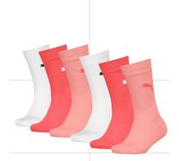 PUMA Easy Rider Calcetines clásicos, Rosa Combo, 23-26 (Pack de 6) Unisex niños