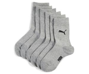 PUMA Calcetines clásicos juveniles (pack de 6), Accesoiros, Gris, 31-34 31-34