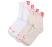 PUMA Calcetines cortos Heart para mujer (2 pares), Accesoiros, Beige, 39-42
