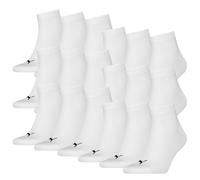 Puma Calcetines cortos unisex de mezcla de algodón, 18 pares, para hombre y mujer, Blanco (300), 43-46