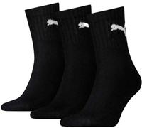 Puma - Calcetines Crew Light (3 Pares), Unisex, Black, 39-42