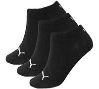 Puma - Calcetines Cushioned Invisibles (3 Pares), Unisex, Black, 43-46