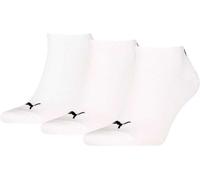 Puma - Calcetines Cushioned Invisibles (3 Pares), Unisex, White, 43-46